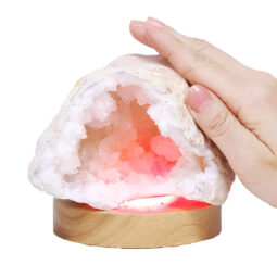 Mini Calcite Cluster With Multicolour LED Large Light Base X453 9 Mini Calcite Cluster With Multicolour LED Large Light Base X453 | Crystal Factory