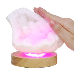 Mini Calcite Cluster With Multicolour LED Large Light Base X454 9 Mini Calcite Cluster With Multicolour LED Large Light Base X454 | Crystal Factory