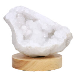 Mini Calcite Cluster With Multicolour LED Large Light Base X454 | Crystal Factory