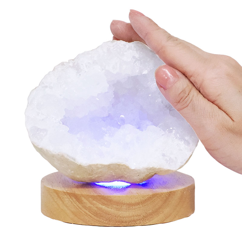 Mini Calcite Cluster With Multicolour LED Large Light Base X455 5 Mini Calcite Cluster With Multicolour LED Large Light Base X455 | Crystal Factory