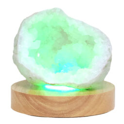 Mini Calcite Cluster With Multicolour LED Large Light Base X456 | Crystal Factory