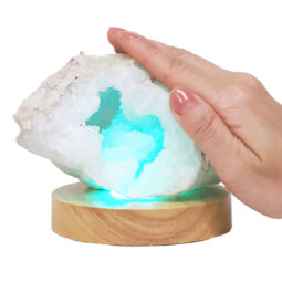 Mini Calcite Cluster With Multicolour LED Large Light Base X457 9 Mini Calcite Cluster With Multicolour LED Large Light Base X457 | Crystal Factory