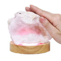 Mini Calcite Cluster With Multicolour LED Large Light Base X458 9 Mini Calcite Cluster With Multicolour LED Large Light Base X458 | Crystal Factory