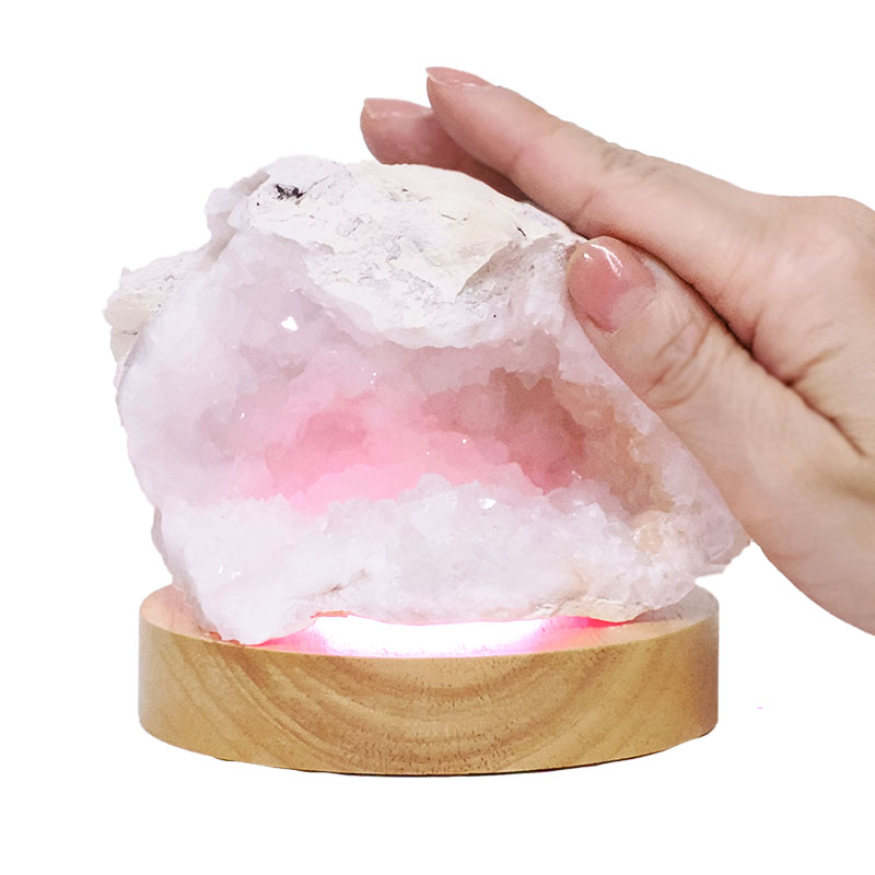 Mini Calcite Cluster With Multicolour LED Large Light Base X458 5 Mini Calcite Cluster With Multicolour LED Large Light Base X458 | Crystal Factory