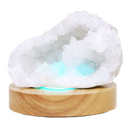 Mini Calcite Cluster With Multicolour LED Large Light Base X460 | Crystal Factory