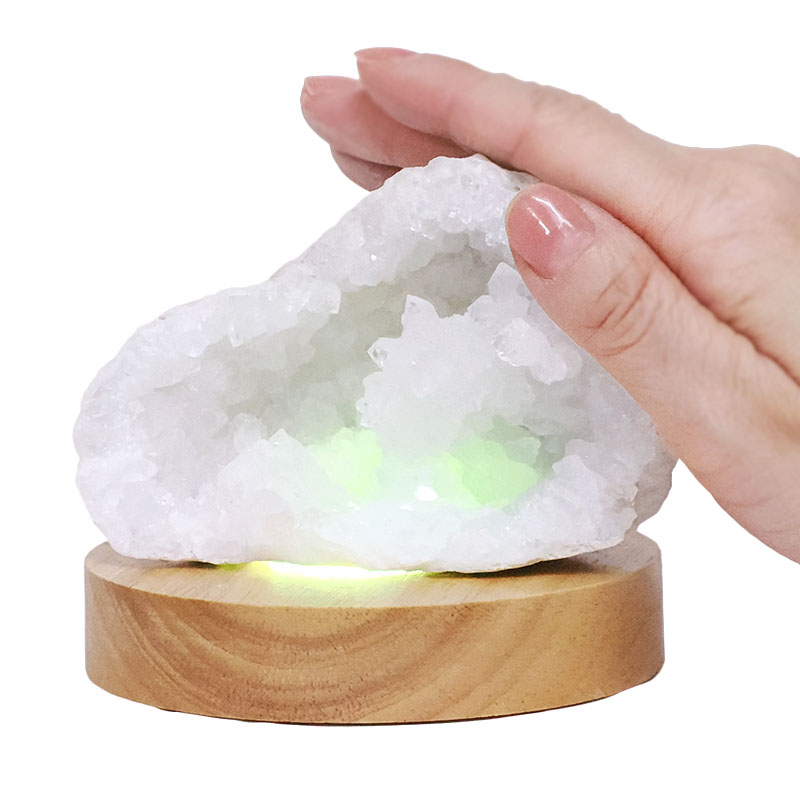 Mini Calcite Cluster With Multicolour LED Large Light Base X460 5 Mini Calcite Cluster With Multicolour LED Large Light Base X460 | Crystal Factory