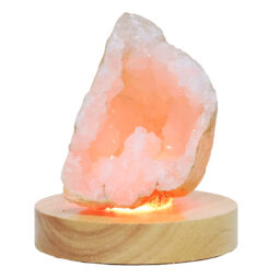 Mini Calcite Cluster With Multicolour LED Large Light Base X461 | Crystal Factory