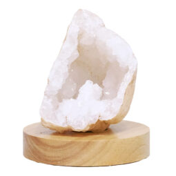 Mini Calcite Cluster With Multicolour LED Large Light Base X461 | Crystal Factory