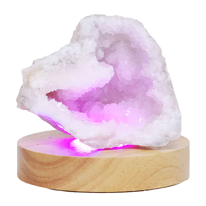 Mini Calcite Cluster With Multicolour LED Large Light Base X462 3 Mini Calcite Cluster With Multicolour LED Large Light Base X462 | Crystal Factory