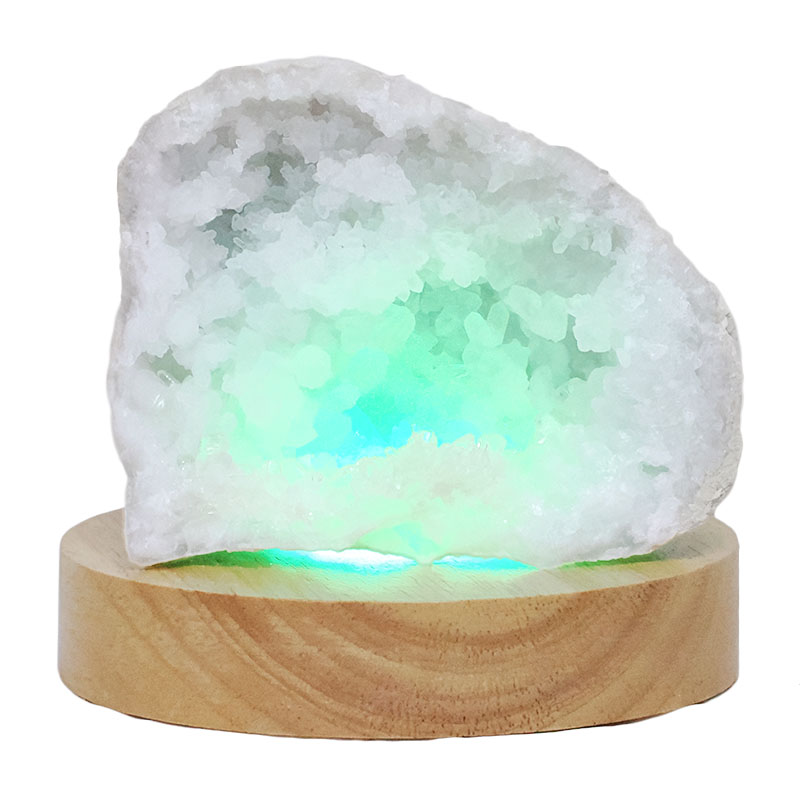 Mini Calcite Cluster With Multicolour LED Large Light Base X463 3 Mini Calcite Cluster With Multicolour LED Large Light Base X463 | Crystal Factory