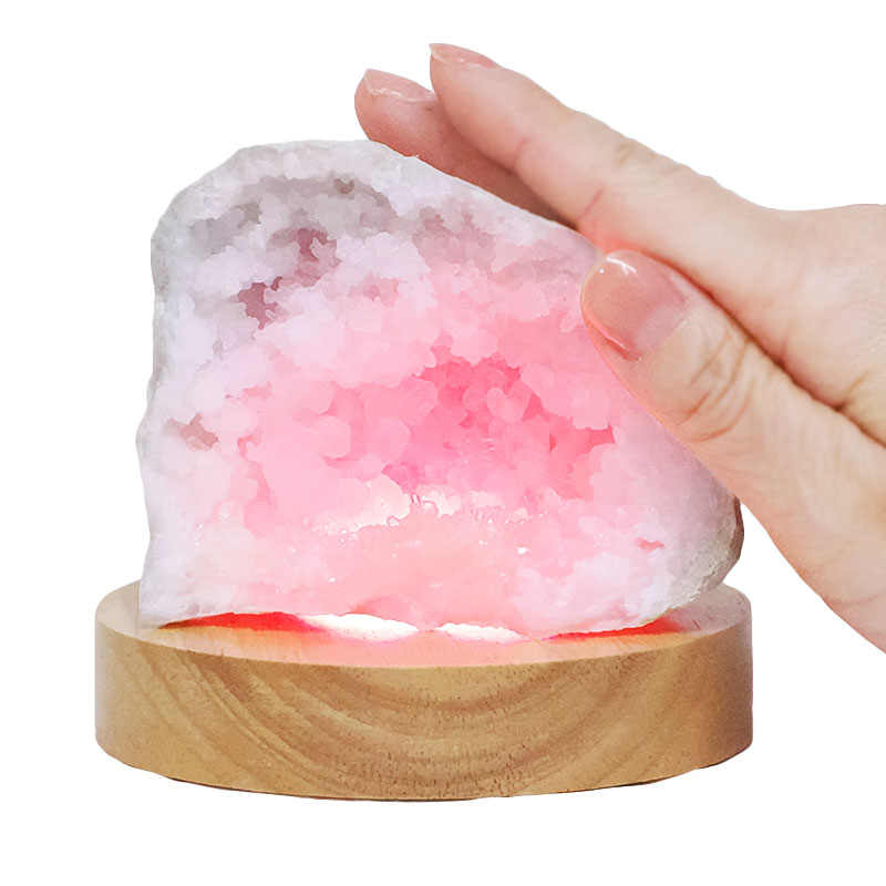 Mini Calcite Cluster With Multicolour LED Large Light Base X463 5 Mini Calcite Cluster With Multicolour LED Large Light Base X463 | Crystal Factory