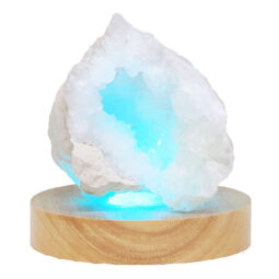 Mini Calcite Cluster With Multicolour LED Large Light Base X465 | Crystal Factory