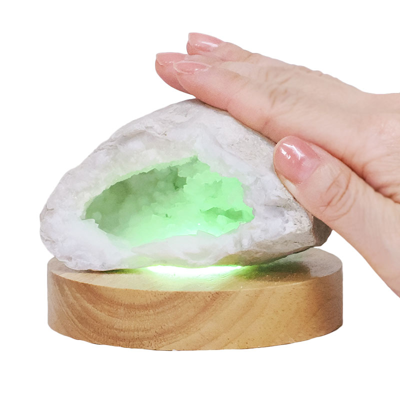 Mini Calcite Cluster With Multicolour LED Large Light Base X466 5 Mini Calcite Cluster With Multicolour LED Large Light Base X466 | Crystal Factory