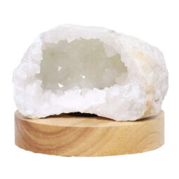 Mini Calcite Cluster With Multicolour LED Large Light Base X467 | Crystal Factory