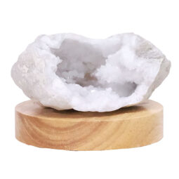 Mini Calcite Cluster With Multicolour LED Large Light Base X468 | Crystal Factory