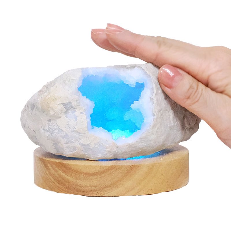 Mini Calcite Cluster With Multicolour LED Large Light Base X469 5 Mini Calcite Cluster With Multicolour LED Large Light Base X469 | Crystal Factory