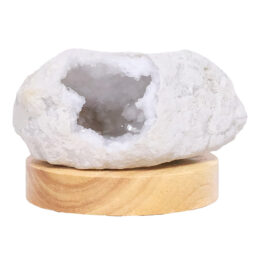 Mini Calcite Cluster With Multicolour LED Large Light Base X469 | Crystal Factory