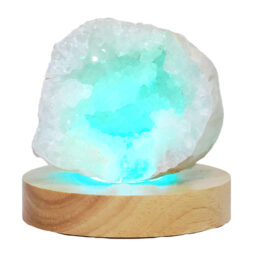 Mini Calcite Cluster With Multicolour LED Large Light Base X471 | Crystal Factory