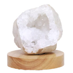 Mini Calcite Cluster With Multicolour LED Large Light Base X472 | Crystal Factory
