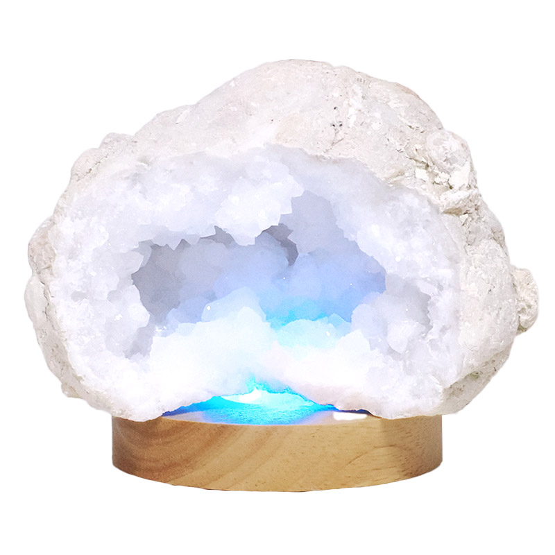 Mini Calcite Cluster With Multicolour LED Large Light Base X474 3 Mini Calcite Cluster With Multicolour LED Large Light Base X474 | Crystal Factory