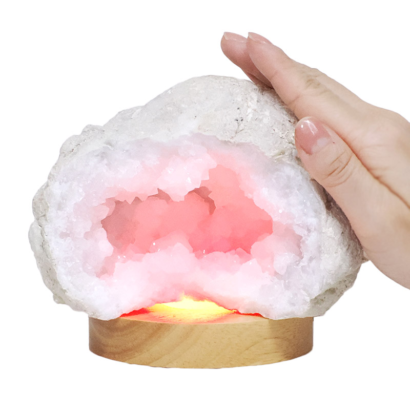 Mini Calcite Cluster With Multicolour LED Large Light Base X474 5 Mini Calcite Cluster With Multicolour LED Large Light Base X474 | Crystal Factory