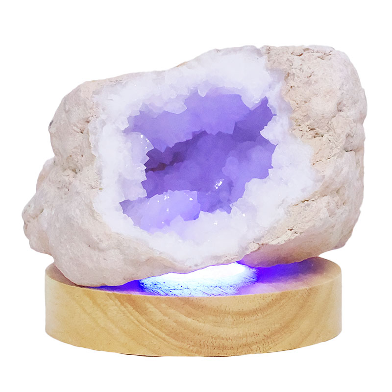 Mini Calcite Cluster With Multicolour LED Large Light Base X475 4 Mini Calcite Cluster With Multicolour LED Large Light Base X475 | Crystal Factory
