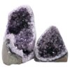 Amethyst Polished Crystal Geode Specimen Set 2 Pieces P2215 | Crystal Factory