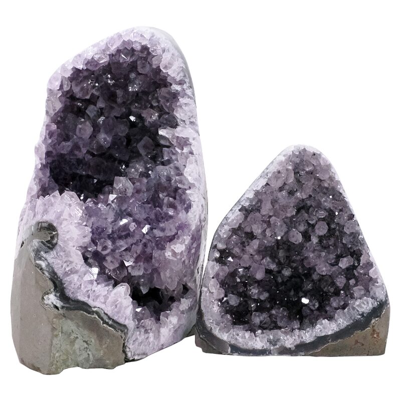2.8kg Amethyst Polished Crystal Geode Specimen Set 2 Pieces P2215 3 Amethyst Polished Crystal Geode Specimen Set 2 Pieces P2215 | Crystal Factory
