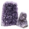 Amethyst Polished Crystal Geode Specimen Set 2 Pieces P2219 | Crystal Factory