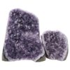 Amethyst Polished Crystal Geode Specimen Set 2 Pieces P2220 | Crystal Factory