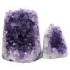 Amethyst Polished Crystal Geode Specimen Set 2 Pieces P2222 | Crystal Factory