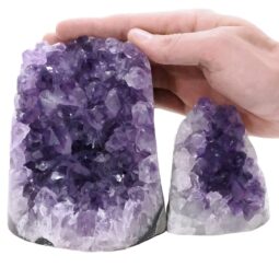 Amethyst Polished Crystal Geode Specimen Set 2 Pieces P2222 | Crystal Factory
