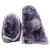 Amethyst Polished Crystal Geode Specimen Set 2 Pieces P2223 | Crystal Factory
