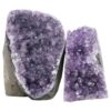 Amethyst Polished Crystal Geode Specimen Set 2 Pieces P2225 | Crystal Factory