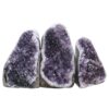 Amethyst Polished Crystal Geode Specimen Set 3 Pieces P2228 | Crystal Factory