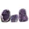 Amethyst Polished Crystal Geode Specimen Set 3 Pieces P2233 | Crystal Factory