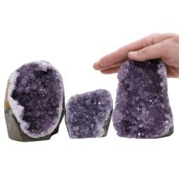2.4kg Amethyst Polished Crystal Geode Specimen Set 3 Pieces P2233 5 Amethyst Polished Crystal Geode Specimen Set 3 Pieces P2233 | Crystal Factory