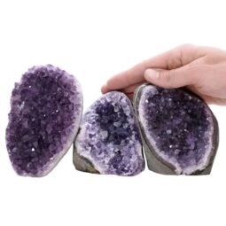2.3kg Amethyst Polished Crystal Geode Specimen Set 3 Pieces P2235 5 Amethyst Polished Crystal Geode Specimen Set 3 Pieces P2235 | Crystal Factory