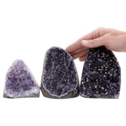 2.4kg Amethyst Polished Crystal Geode Specimen Set 3 Pieces P2236 5 Amethyst Polished Crystal Geode Specimen Set 3 Pieces P2236 | Crystal Factory