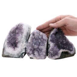 3kg Amethyst Polished Crystal Geode Specimen Set 3 Pieces P2238 4 Amethyst Polished Crystal Geode Specimen Set 3 Pieces P2238 | Crystal Factory