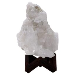 Natural Clear Quartz Specimen on Timber Stand 8cm S1725 | Crystal Factory
