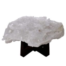 Natural Clear Quartz Specimen on Timber Stand 8cm S1729 | Crystal Factory