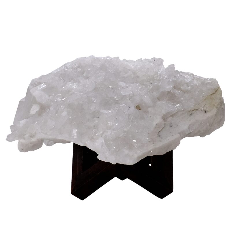 4kg Natural Clear Quartz Specimen on Timber Stand 8cm S1729 3 Natural Clear Quartz Specimen on Timber Stand 8cm S1729 | Crystal Factory