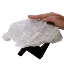 Natural Clear Quartz Specimen on Timber Stand 8cm S1729 | Crystal Factory