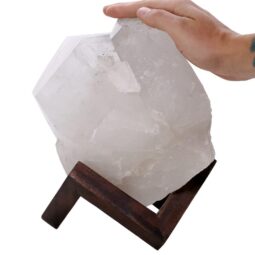 Natural Clear Quartz Specimen on Timber Stand 8cm S1731 | Crystal Factory