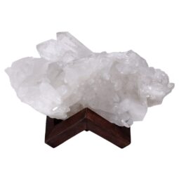 Natural Clear Quartz Specimen on Timber Stand 8cm S1732 | Crystal Factory