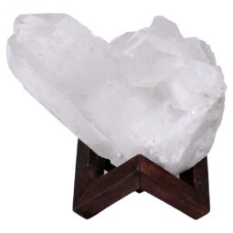 Natural Clear Quartz Specimen on Timber Stand 8cm S1733 | Crystal Factory