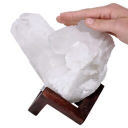 Natural Clear Quartz Specimen on Timber Stand 8cm S1733 | Crystal Factory