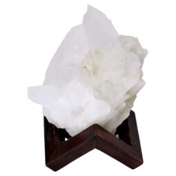 Natural Clear Quartz Specimen on Timber Stand 8cm S1734 | Crystal Factory