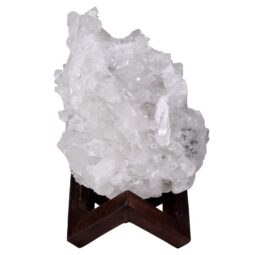 Natural Clear Quartz Specimen on Timber Stand 8cm S1737 | Crystal Factory